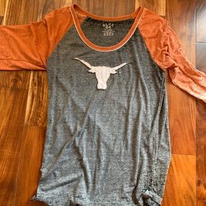 Texas Longhorns vintage wash long sleeve tee
